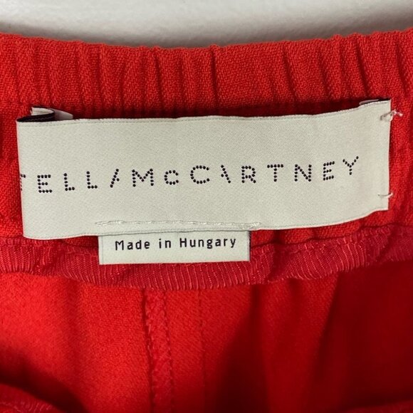 Stella McCartney Crepe Tapered Elastic Waist Pants Trousers Size 36 or 0 Pockets - Picture 6 of 12